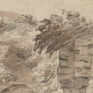 Drawing, Landscape with the Grotte de la Nymphe Egérie, Rome, 1670–1700