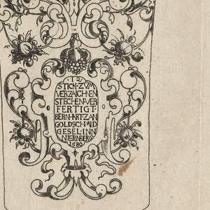 Print, Plate from 12 Stick Zum Verzaighnen Stechen Ver Fertigt  (Set of Twelve Designs for Engraved Vessels), 1580
