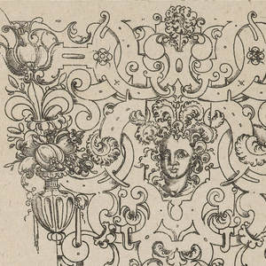 Print, Plate from 12 Stick Zvm Ver Zaichnen Stechen ver Fertigt Bernhartzan Goldschmid Gesel Inn Niernberg (Set of Twelve Projects for Engraved Silver Cups), 1580