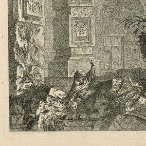 Print, Saint-Francois (?) dans un paysage de ruines, 1768, published 1770