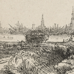 Print, View of Amsterdam, ca. 1640