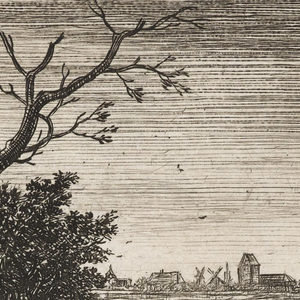 Print, The Sluice-Gate, Cottage Near Mud Flats, in the Evening, ca. 1650