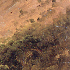 Drawing, Steep hillside, July 1865