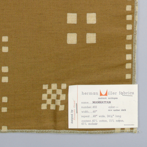 Textile Sample, Manhattan, 1958