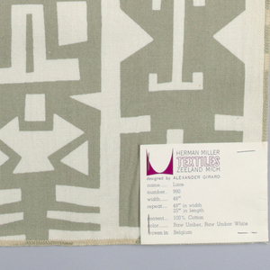 Textile Sample, Lace, 1962