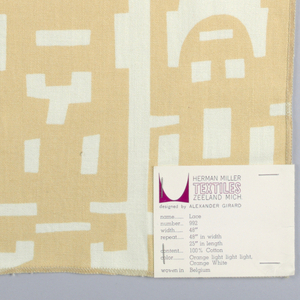 Textile Sample, Lace, 1962