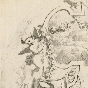 Print, Fan leaves, first half of the set "Desseins d