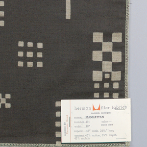 Textile Sample, Manhattan, 1958