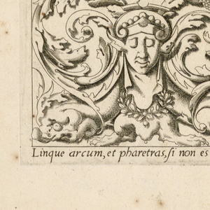 Print, Grotesque with Deities. Plate 12 “Diana,” 2nd state