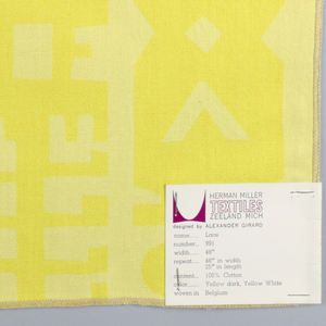 Textile Sample, Lace, 1962