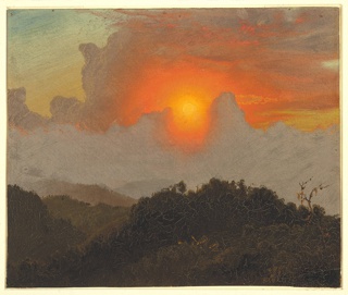 Drawing, Clouds at Sunset, Jamaica