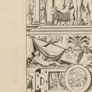 Print, Grotesque with Deities. Plate 02 “Cybele,” 2nd state