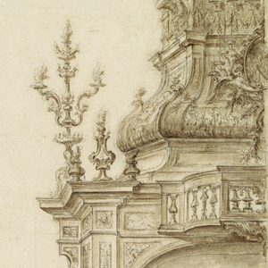 Drawing, Design for a Bishop