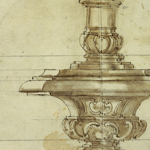 Drawing, Design for a Silver Candl, ca. 1725