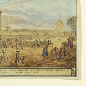 Drawing, Festival given by the City of Paris on the occasion of the marriage of the Dauphin, later Louis XVI, and Marie Antoinette., ca. 1770