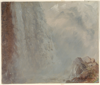 Drawing, At the Base of the American Falls, Niagara