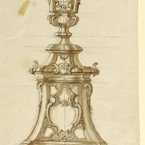Drawing, Design for a Silver Candl, 1725–40