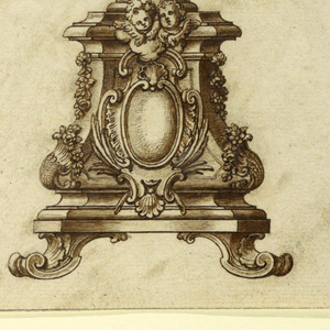 Drawing, Design for a Silver Candl, 1725–40