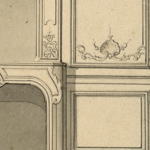 Drawing, Design for a Chimney Piece and Adjoining Bays with Alternative Suggestions, 18th century
