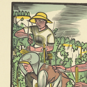 Print, La Grande Anne Vignerone (series of twelve woodcuts depicting the months of the year)