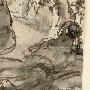 Drawing, Zouaves in the Camp of St. Maur, 1859