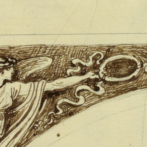 Drawing, A Winged Victory in the Left Spandrel of an Arch, ca. 1805