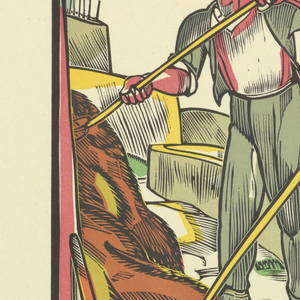 Print, La Grande Anne Vignerone (series of twelve woodcuts depicting the months of the year)