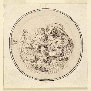 Drawing, Mary with the Child, ca. 1720