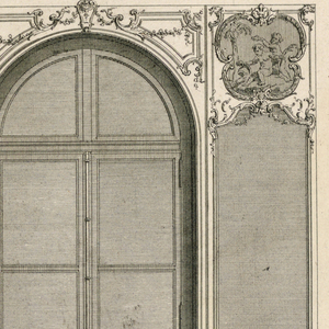 Print, Bedroom in Palais Bourbon, ca. 1727