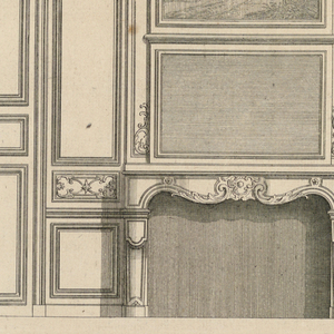 Print, Fireplace Wall in Hotel Roquelaure, ca. 1727