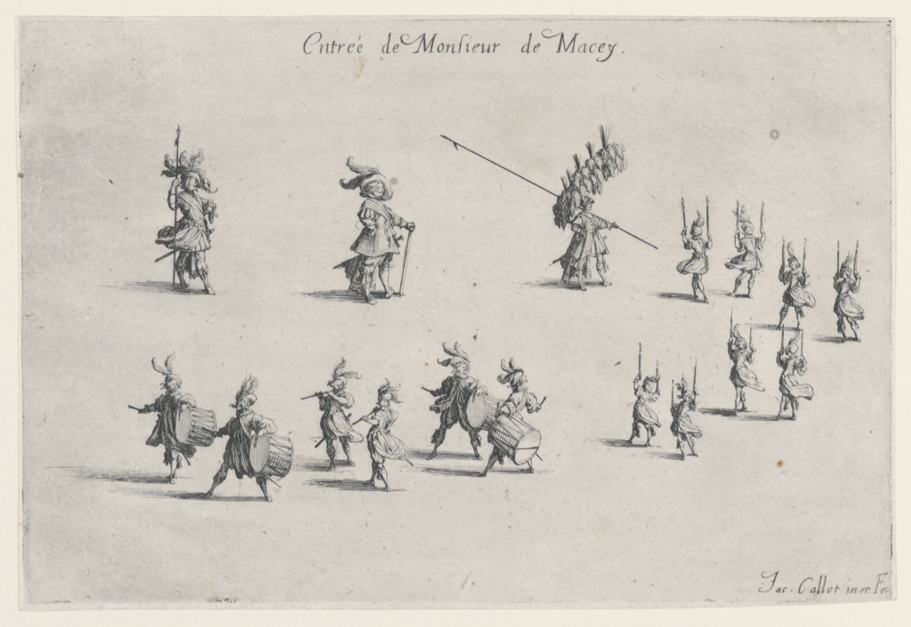 Print, Entrée de Monsieur de Macey (Entrance of the Monsieur de Macey), from Le Combat à la Barrière (Combat at the Barrier)