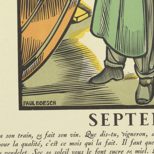 Print, La Grande Anne Vignerone (series of twelve woodcuts depicting the months of the year)