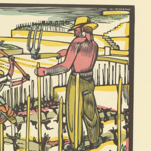 Print, La Grande Anne Vignerone (series of twelve woodcuts depicting the months of the year)