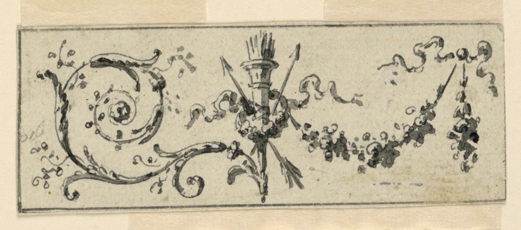 Drawing, Design for the decoration of a panel