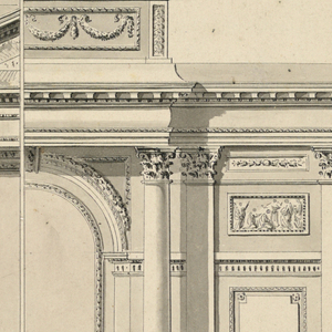 Drawing, Elevation of Altar Screen, ca. 1770