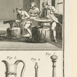 Print, Orfevrerie Grossier, Ouvrages, Plate I from Denis Diderot, ed. l