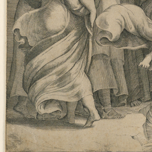 Print, Clelia Crossing the Tiber, ca. 1550