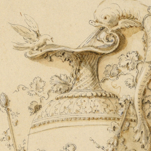 Drawing, Project for the decoration of a horizontal panel, ca. 1775