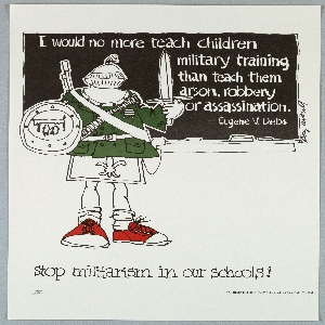Poster, Stop Militarism in Our Schools!, ca. 1980