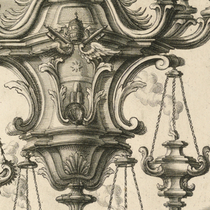 Print, Sanctuary Lamp, from "Dis, 1714