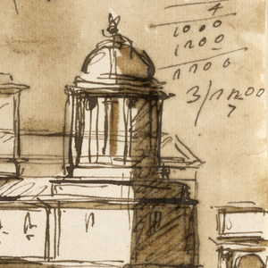Drawing, Design for a Mausoleum or a Kaffeehaus