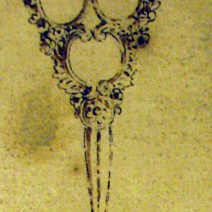 Drawing, Three Designs for Embroidery Scissors, early–mid-19th century