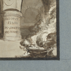 Drawing, Stage Design: Interior of a Temple