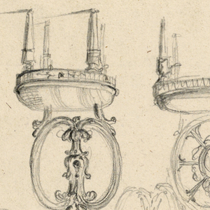 Drawing, Chairs and Architectural Sketches, ca. 1800