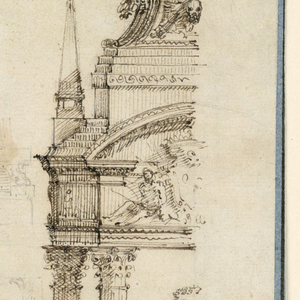 Drawing, Elevation of a Catafalque for a General, 1700–1750