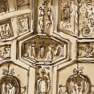 Drawing, Design for ceiling decoration