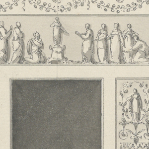 Drawing, Section of a small room, ca. 1790