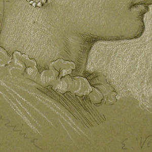 Drawing, Head of a woman, profile: Rosina, ca. 1885