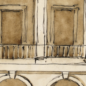 Drawing, Elevation of a villa