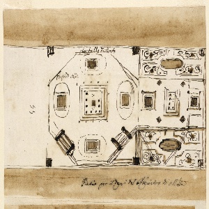 Drawing, Centerpiece for the ambassador of the Maltese Order